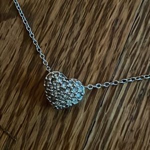 Swarovski crystal heart necklace | reversible